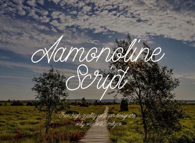 Aamonoline Script Font