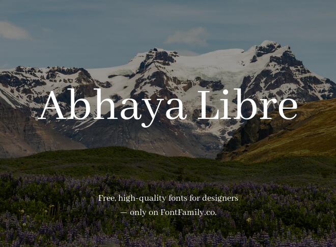 Abhaya Libre Font