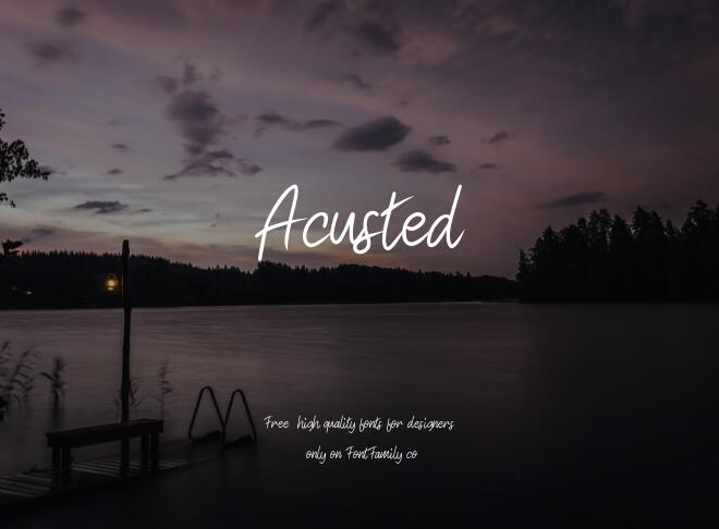 Acusted Font