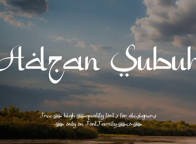 Adzan Subuh Font