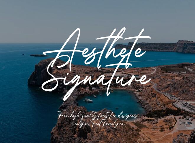 Aesthete Signature Font
