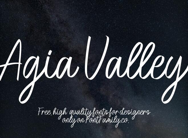 Agia Valley Font