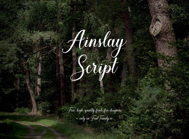 Ainslay Script Font