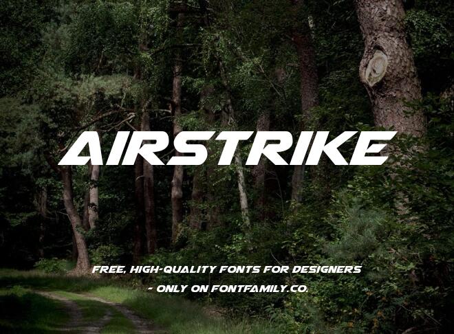 Airstrike Font
