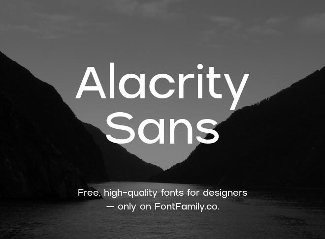 Alacrity Sans Font