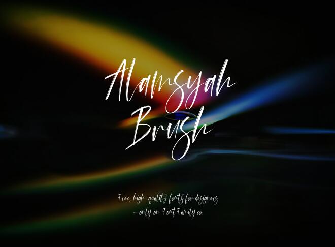Alamsyah Brush Font