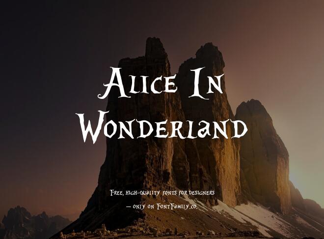 Alice In Wonderland Font