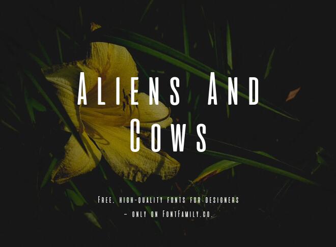 Aliens And Cows Font