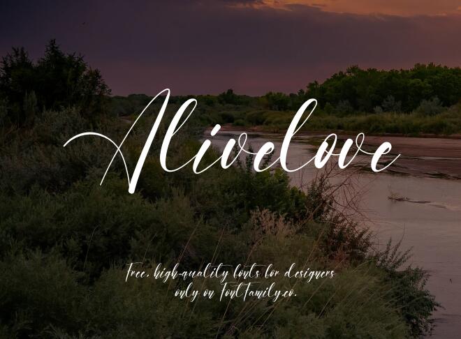 Alivelove Font