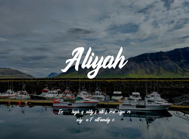 Aliyah Font