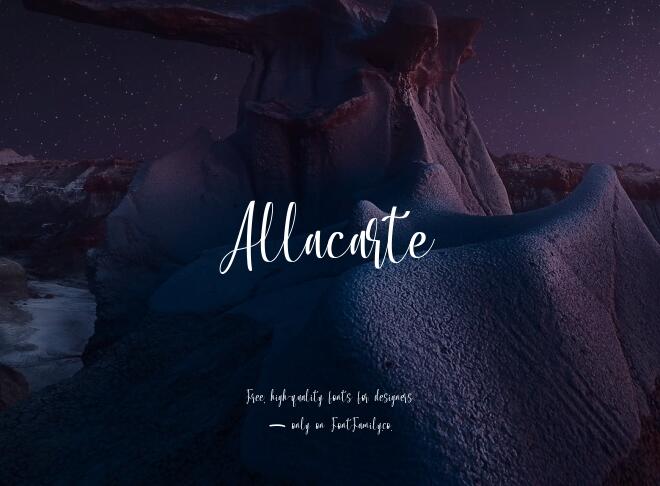 Allacarte Font