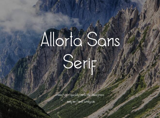 Allorta Sans Serif Font