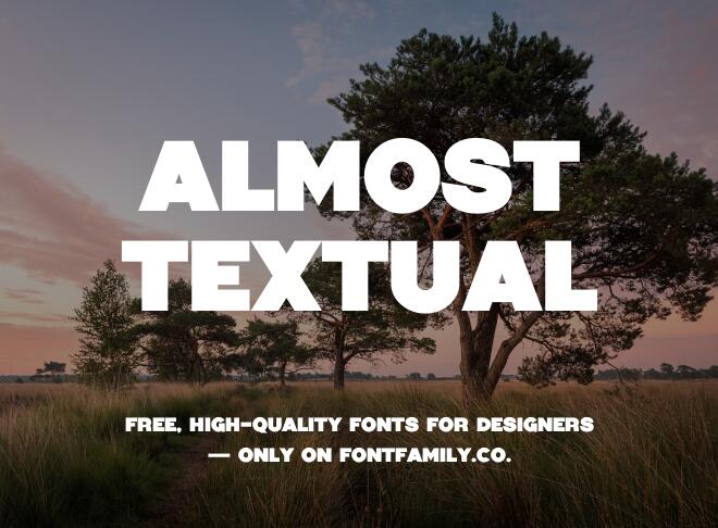Almost Textual Font