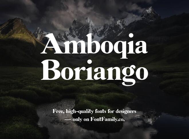 Amboqia Boriango Font