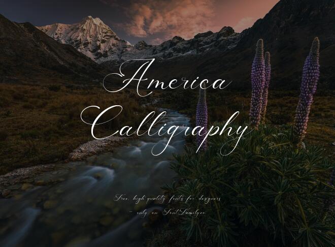 America Calligraphy Font