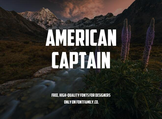 American Captain Font