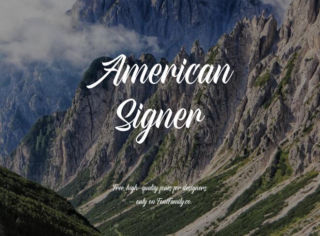 American Signer Font