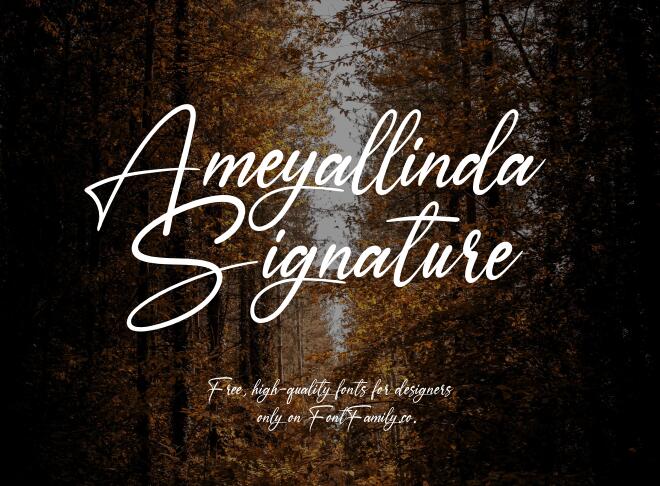 Ameyallinda Signature Font