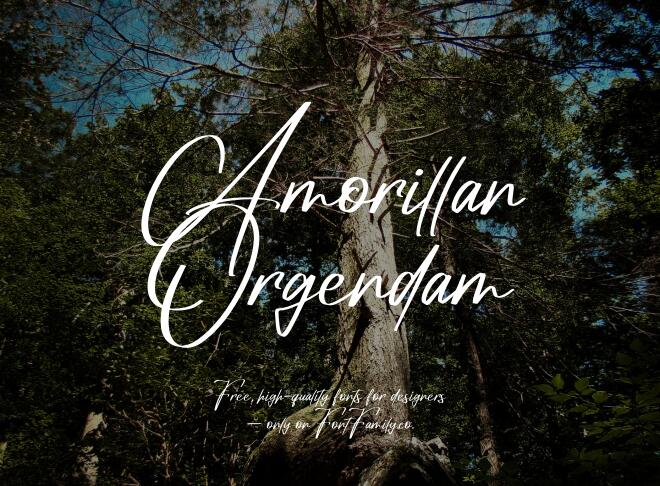 Amorillan Orgendam Font