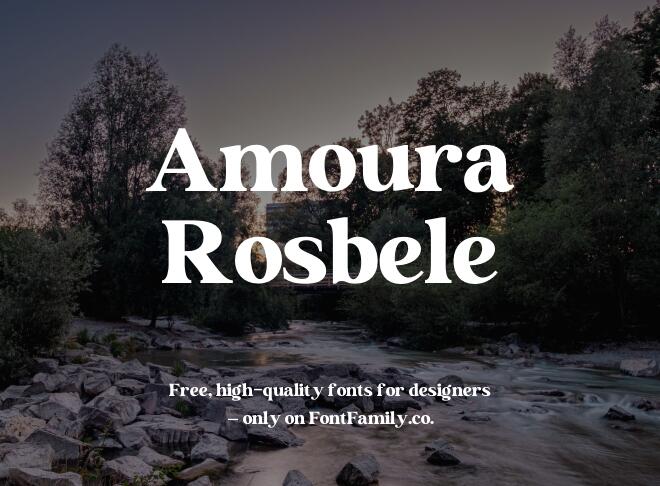 Amoura Rosbele Font