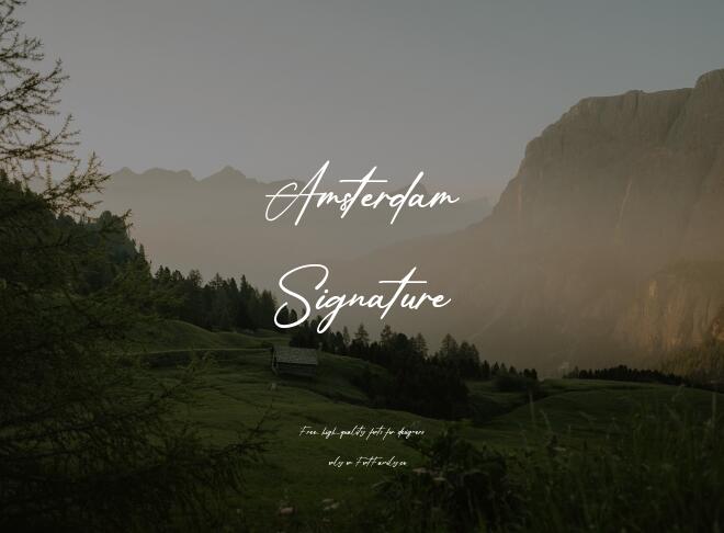 Amsterdam Signature Font