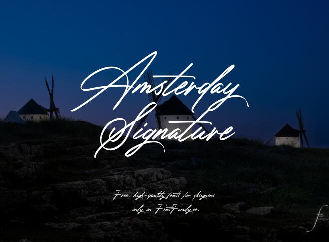 Amsterday Signature Font