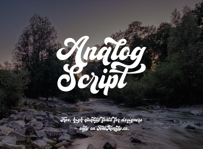 Analog Script Font