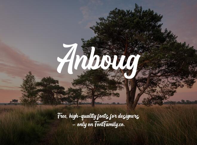 Anboug Font