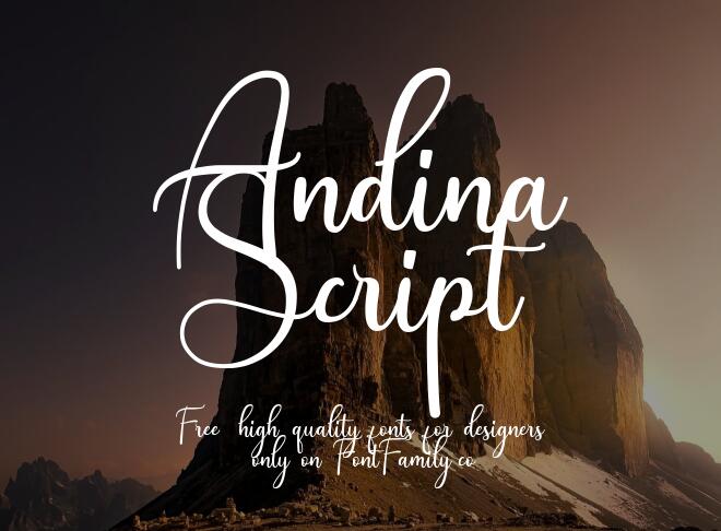 Andina Script Font