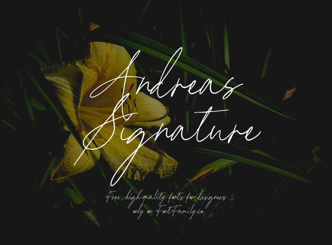 Andreas Signature Font