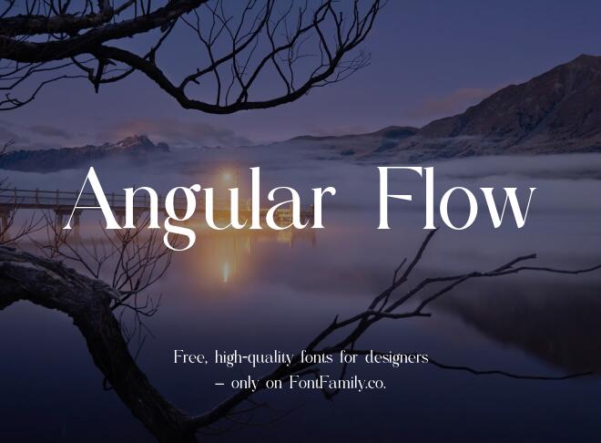 Angular Flow Font