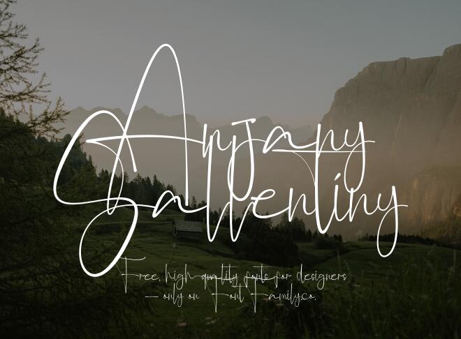 Anjany Sallentiny Font