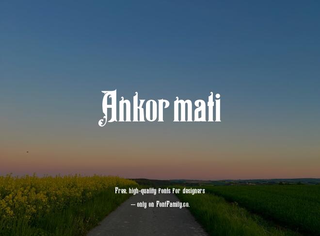Ankormati Font