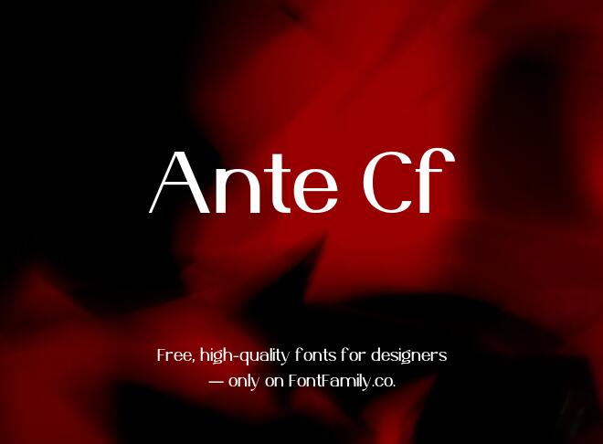 Ante Cf Font