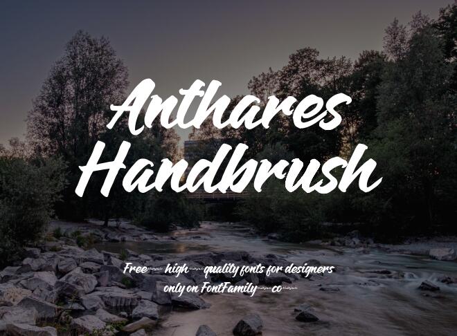 Anthares Handbrush Font
