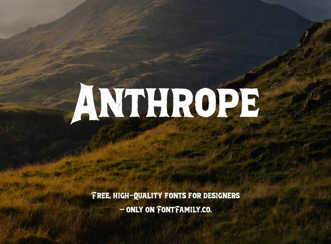 Anthrope Font
