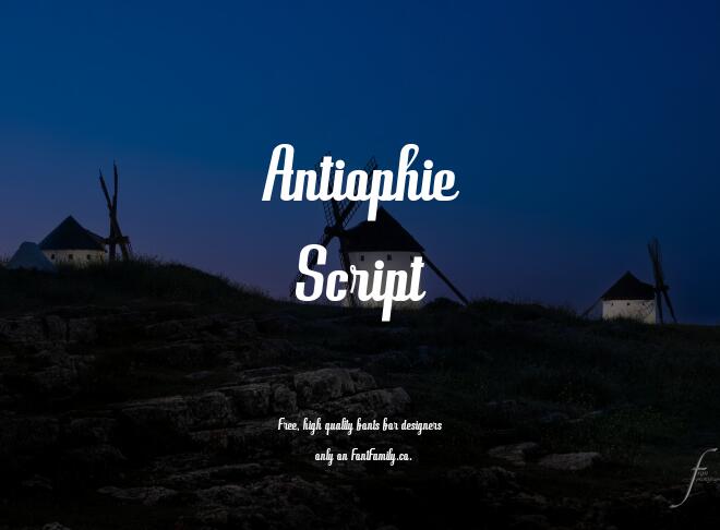 Antiophie Script Font