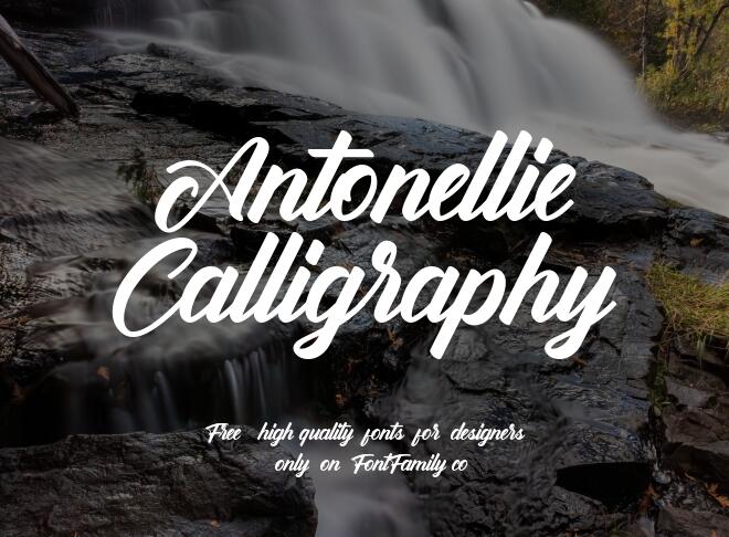 Antonellie Calligraphy Font
