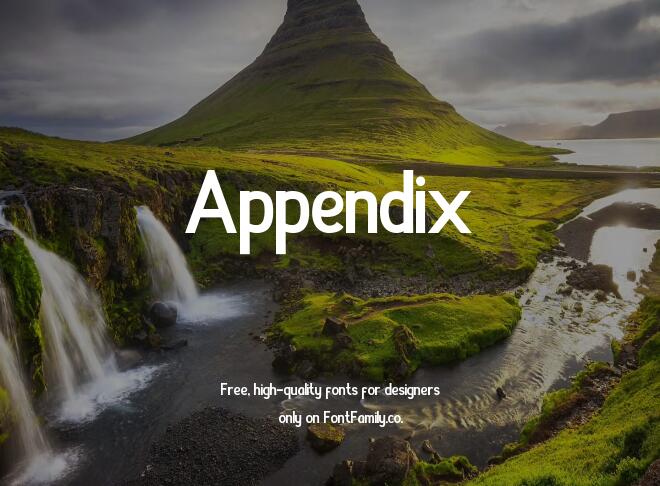 Appendix Font