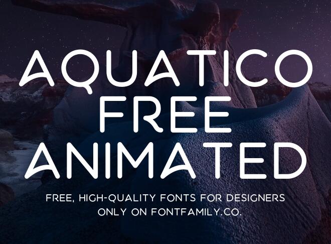 Aquatico Free Animated Font