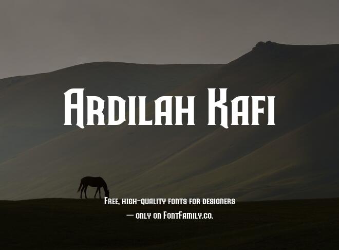 Ardilah Kafi Font