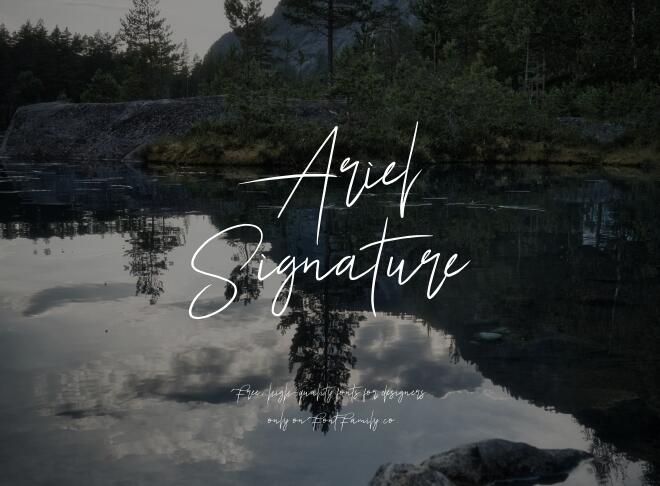 Ariel Signature Font