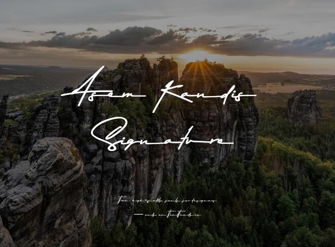 Asem Kandis Signature Font