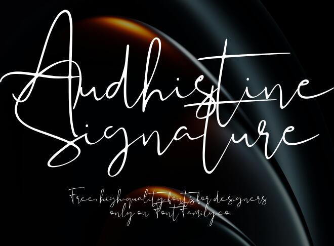 Audhistine Signature Font