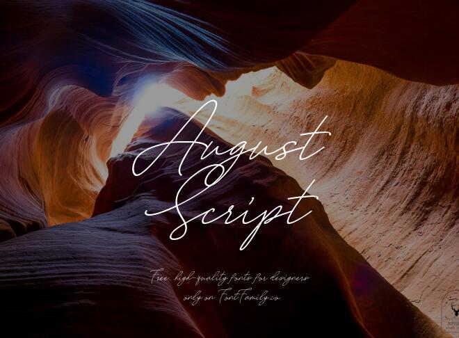 August Script Font