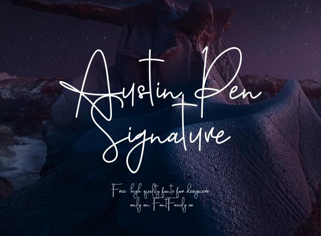 Austin Pen Signature Font