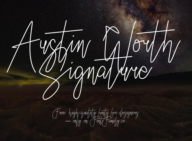 Austin Worth Signature Font