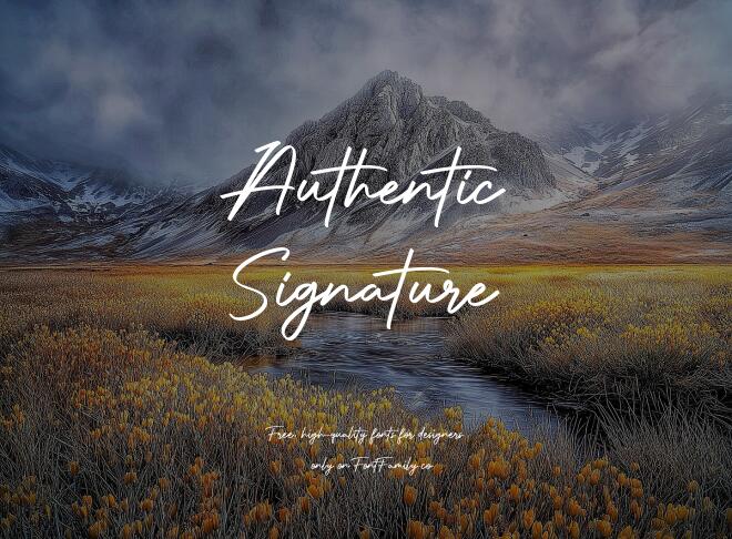 Authentic Signature Font