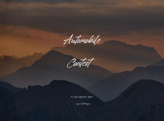 Automobile Contest Font