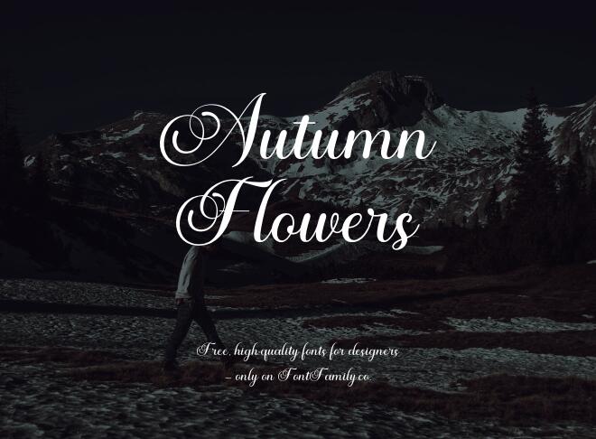 Autumn Flowers Font